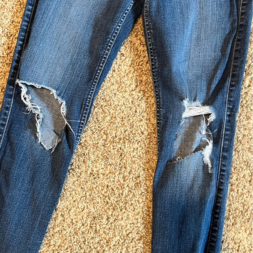 Josefina skinny boyfriend jeans from 7 for all mankind size 26 distressed - Picture 2 of 8